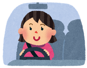 車の運転をする女性
